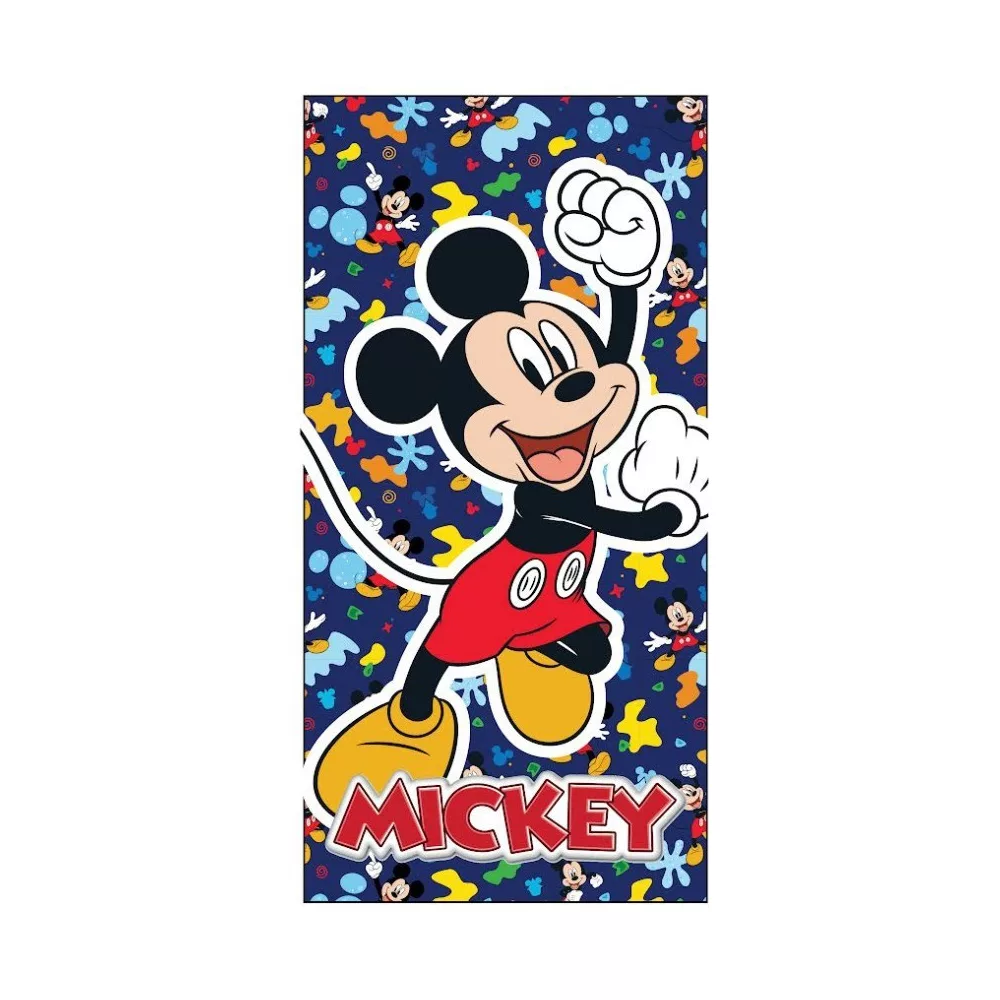 Disney Mickey Mouse strandlaken Color Party sneldrogend 70 x 140 cm - Blauw - 70 x 140 cm - Polyester