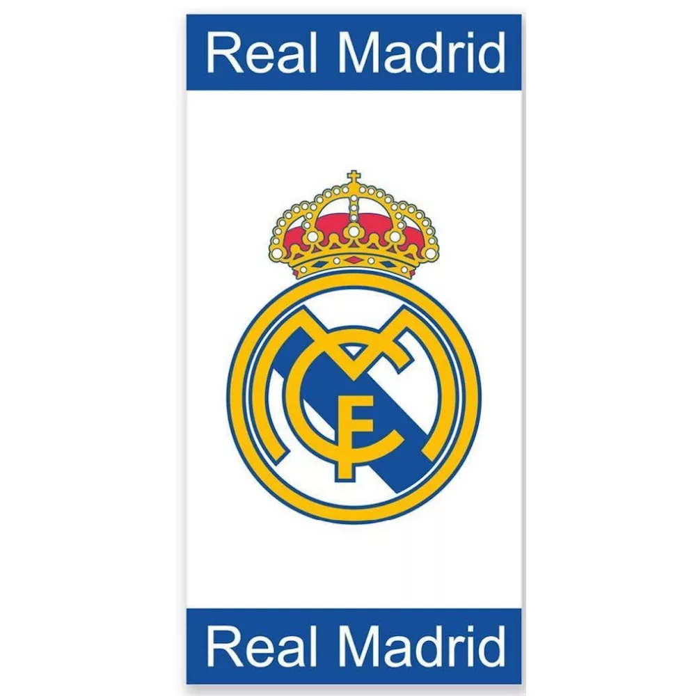Real Madrid strandlaken Classic Jav sneldrogend 70 x 140 cm - Wit - 70 x 140 cm - Polyester