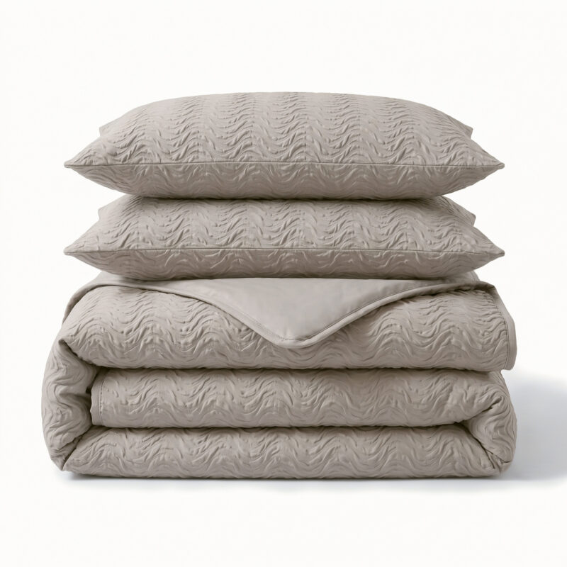 Curve Taupe Grijs - Sleeptime bed 200 x 220 cm van Microvezel