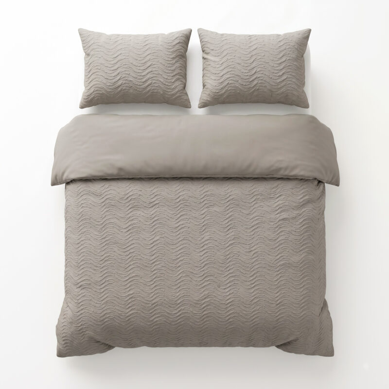Sleeptime Curve 3D Taupe/Grijs 200 x 200/220 cm