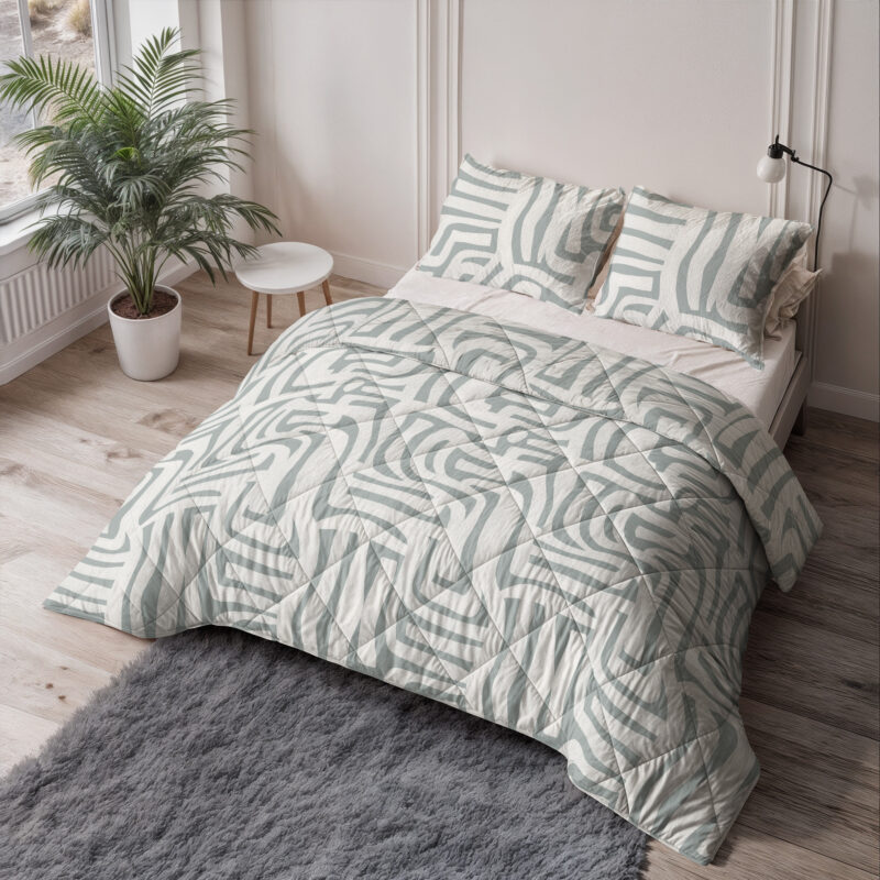 Eran Groen 200 x 200 Met Kussenslope dekbed van Sleeptime, 200 x 200 cm, kussensloop 60 x 70 cm