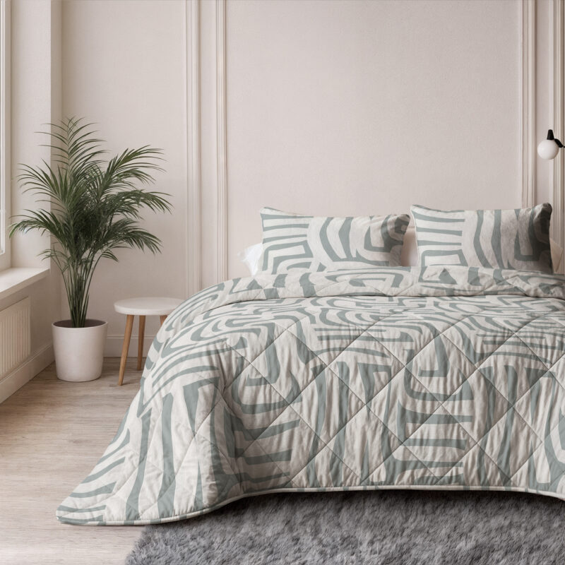 100% Polyester Microvezel dekbed Eran Groen 200 x 200 Met Kussenslope van Sleeptime in 200 x 200 cm