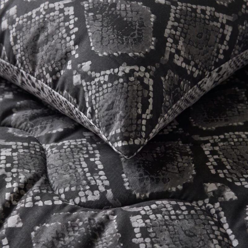 Sleeptime dekbed 200 x 200 cm van 50% Katoen / 50% Polyester, Riley Antraciet 200 x 220 cm