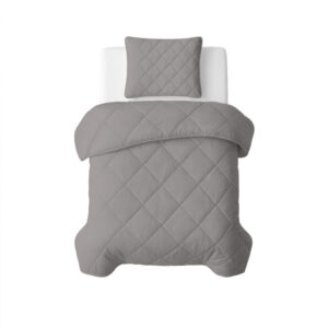 Sleeptime kussensloop cm - Grijs - 140 x 200 cm - 100% Polyester Microvezel