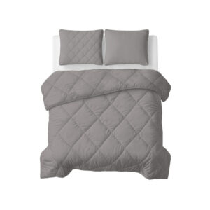 Sleeptime dekbed Grijs 240 x 200 Met Kussenslopen - Grijs - 240 x 200 cm - 100% Polyester Microvezel