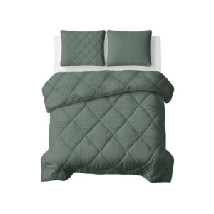 Sleeptime dekbed Grijs/Groen 200 x 200 Met Kussen - Grijs/Groen - 200 x 200 cm - 100% Polyester Microvezel