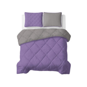 Sleeptime dekbed Lavendel - Lavendel - Taupe/Grijs - 200 x 200 cm - 100% Polyester Microvezel