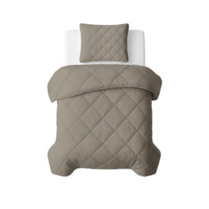 Sleeptime kussensloop cm - Taupe/Grijs - 140 x 200 cm - 100% Polyester Microvezel