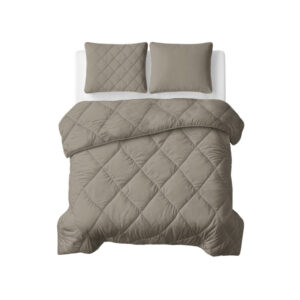Sleeptime dekbed Taupe/Grijs 240 x 200 Met Kussen - Taupe/Grijs - 240 x 200 cm - 100% Polyester Microvezel