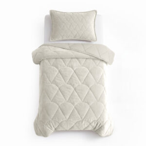 Sleeptime kussensloop cm - Beige - 140 x 200 cm - 100% Polyester Velvet