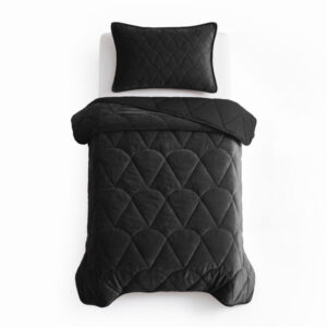 Sleeptime kussensloop cm - Zwart - 140 x 200 cm - 100% Polyester Velvet