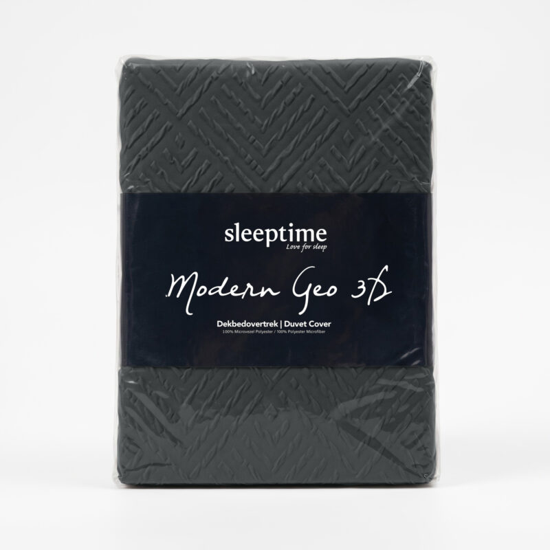 Modern Geo Antraciet - Sleeptime bed 200 x 220 cm van Microvezel