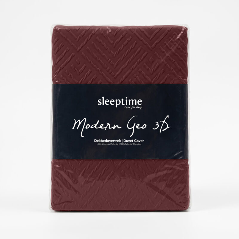 Modern Geo 3D Bordeaux 140 x 200/220