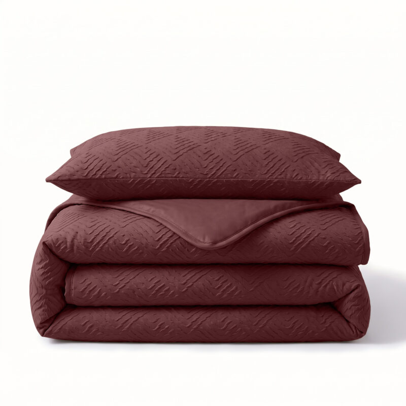 Sleeptime Modern Geo 3D Bordeaux 140 x 220