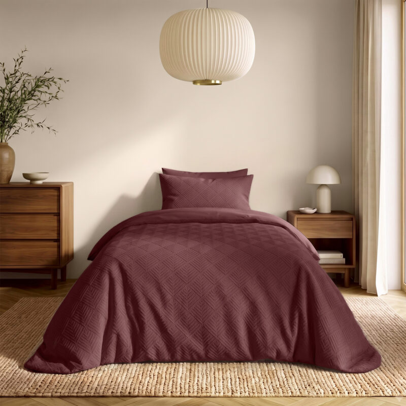 Sleeptime bed 140 x 220 cm van Microvezel - Bordeaux