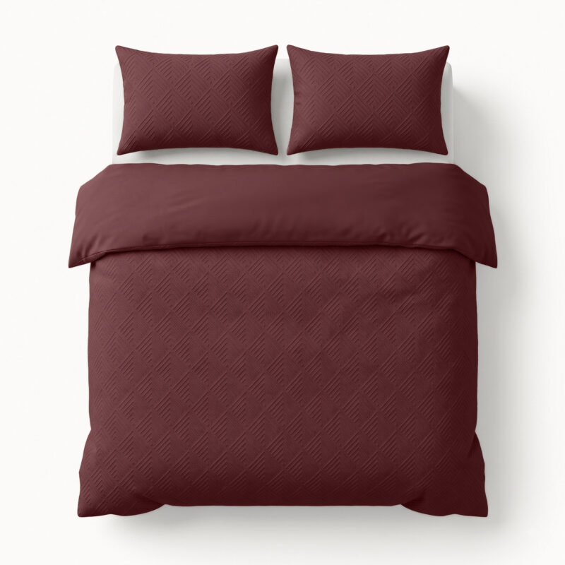 Sleeptime Modern Geo 3D Bordeaux 200 x 200/220 cm