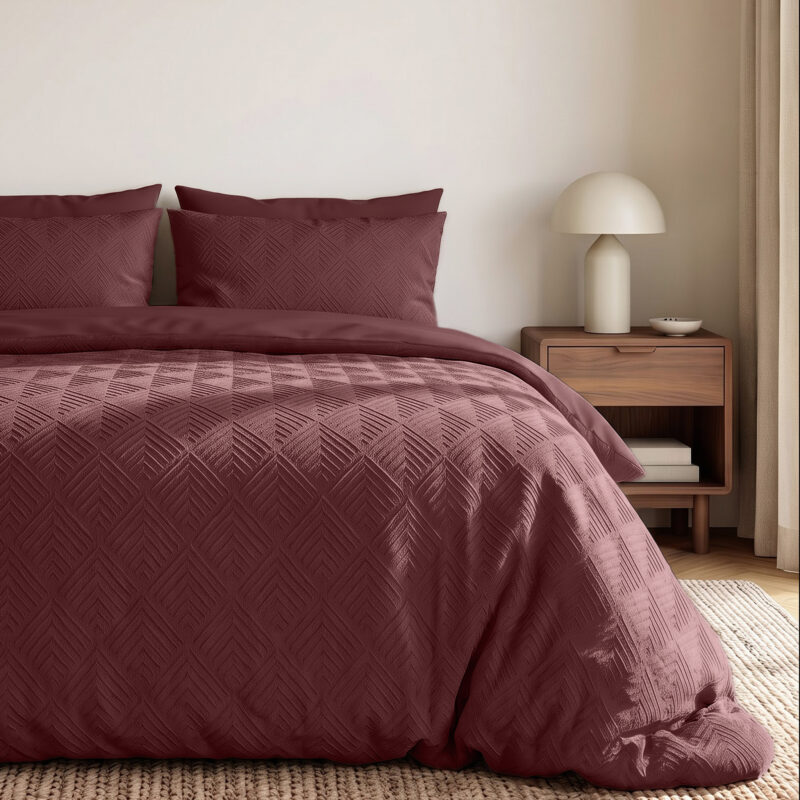 Modern Geo 3D Bordeaux 240 x 200/220