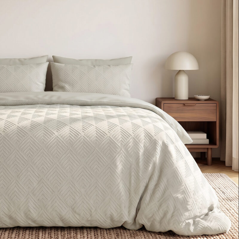Modern Geo 3D Cream 200 x 200/220