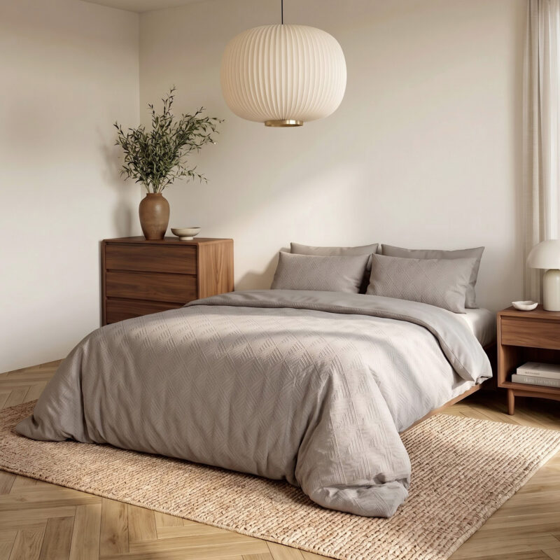 Sleeptime Modern Geo 3D Taupe/Grijs 200 x 220