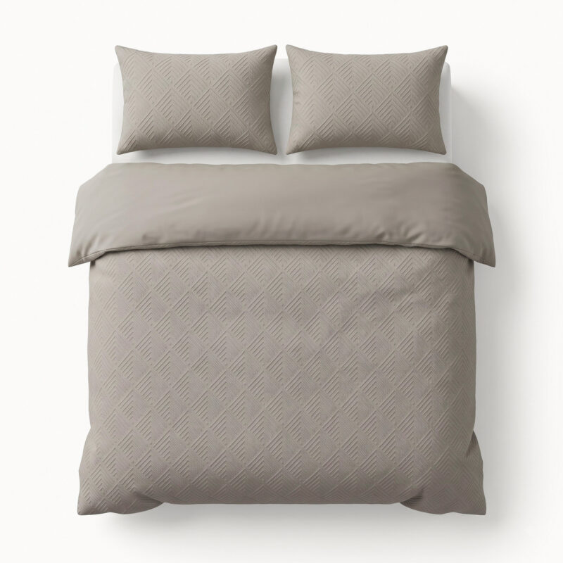 Sleeptime Modern Geo 3D Taupe/Grijs 240 x 200/220 cm