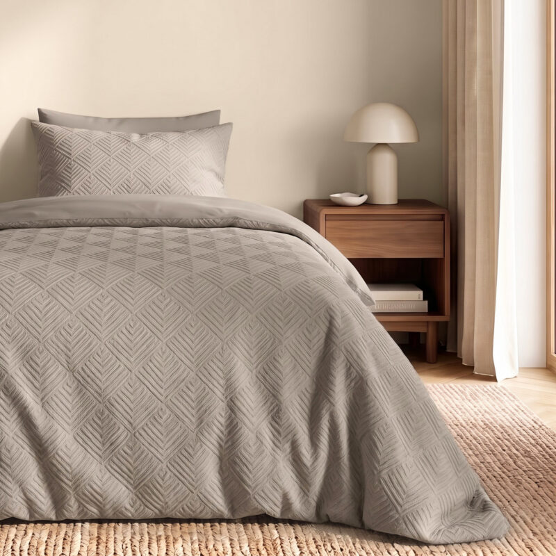 Modern Geo 3D Taupe/Grijs140 x 200/220 Sleeptime