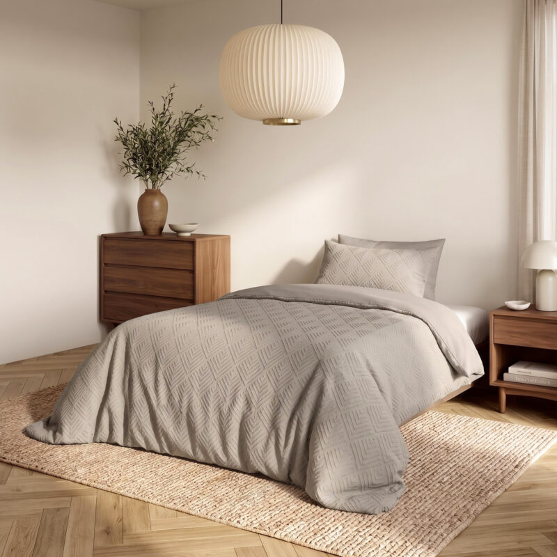 Modern Geo 3D Taupe/Grijs140 x 200/220
