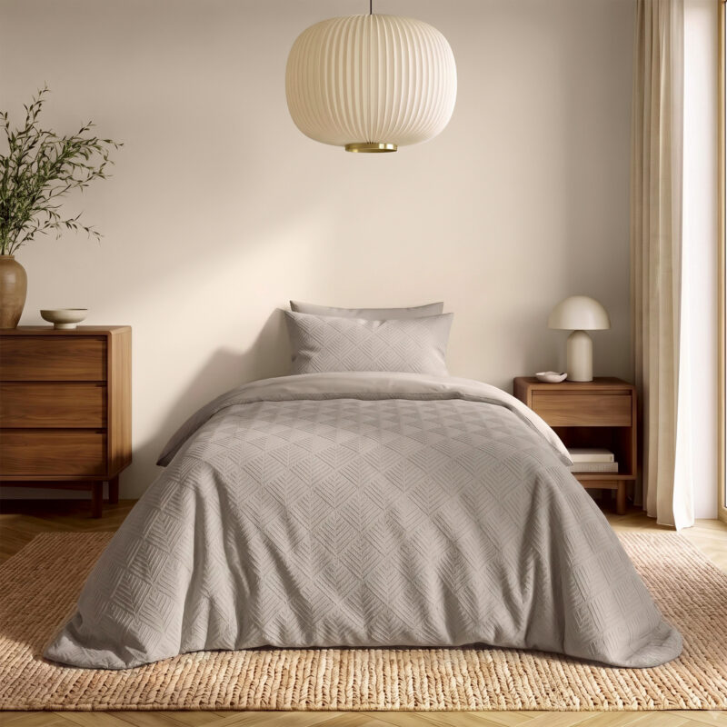Sleeptime Modern Geo 3D Taupe/Grijs 140 x 220