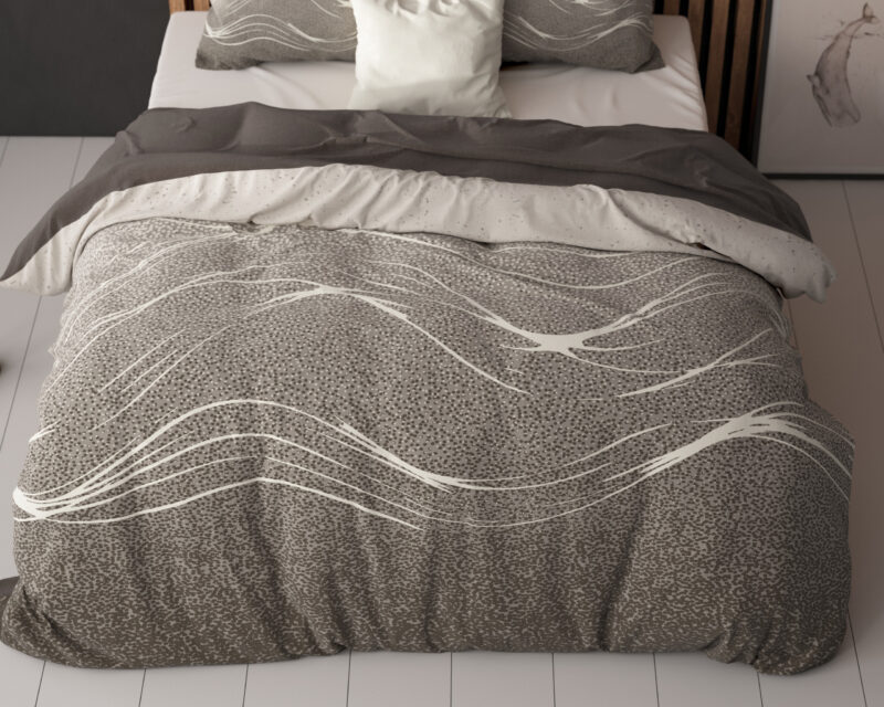 Ravna Taupe - Sleeptime bed 140 x 220 cm van Microvezel