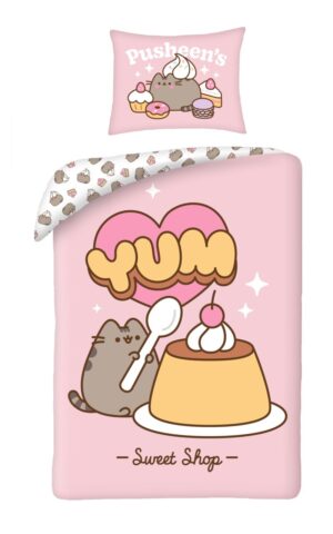 Pusheen dekbedovertrek Yum - 140 x 200 cm - 100% katoen