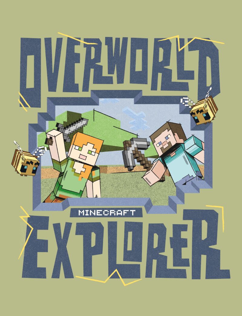 Minecraft fleece deken Overworld Explorer 130 x 170 cm - 130 x 170 cm - 100% Polyester