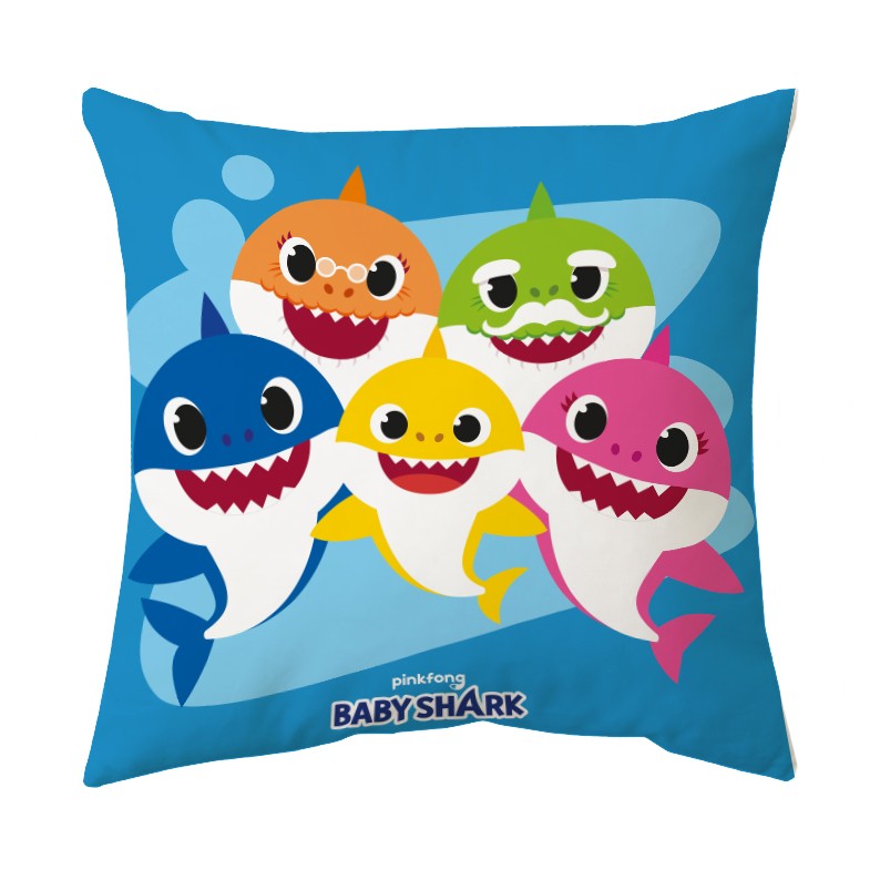 Baby Shark sierkussen 40 x 40 cm - 40 x 40 cm - 100% Polyester