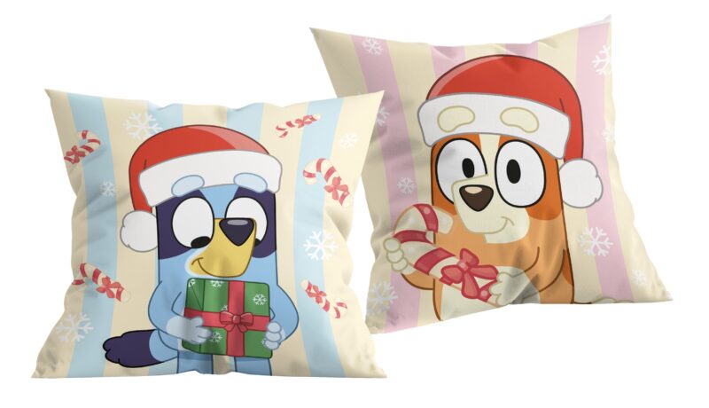 Bluey sierkussen Kerst Bluey en Bingo 40 x 40 cm - polyester