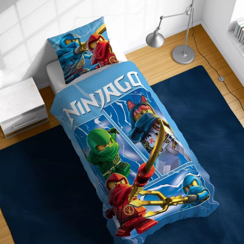 Ninjago Warriors 100 x 135 cm overtrek van Lego, 100 x 135 cm, kussensloop 40 x 60 cm