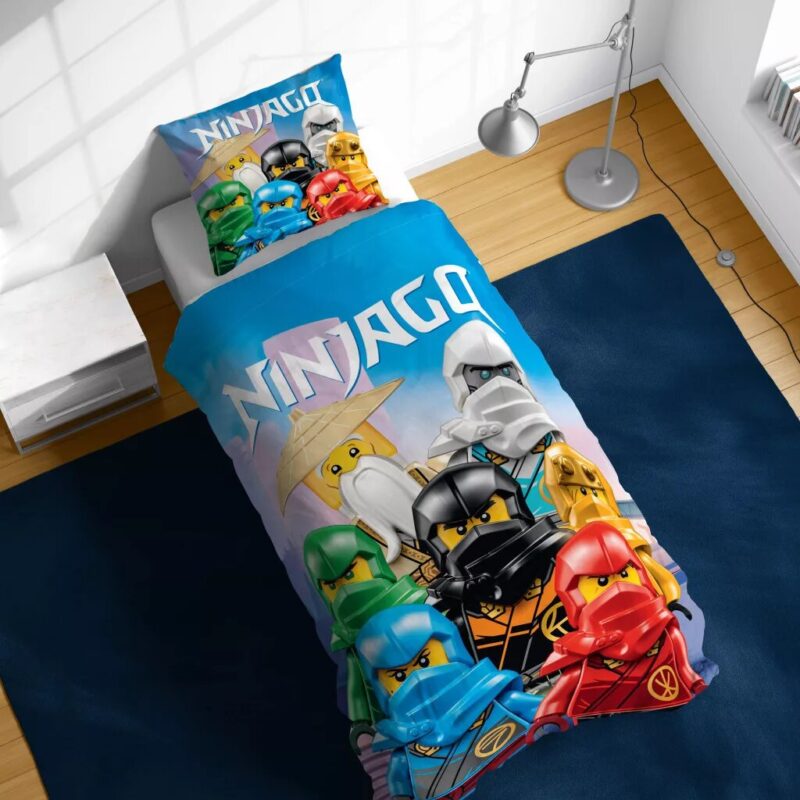 Skybound Village 100 x 135 cm overtrek van Lego, 100 x 135 cm, kussensloop 40 x 60 cm