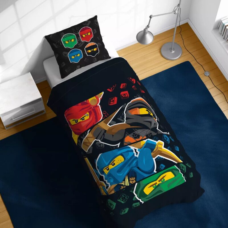 Ninjago Four Elements 100 x 135 cm overtrek van Lego, 100 x 135 cm, kussensloop 40 x 60 cm
