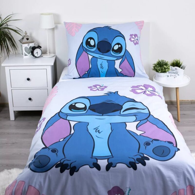 Cute 140 x 200 cm overtrek van Lilo en Stitch, 140 x 200 cm, kussensloop 70 x 90 cm