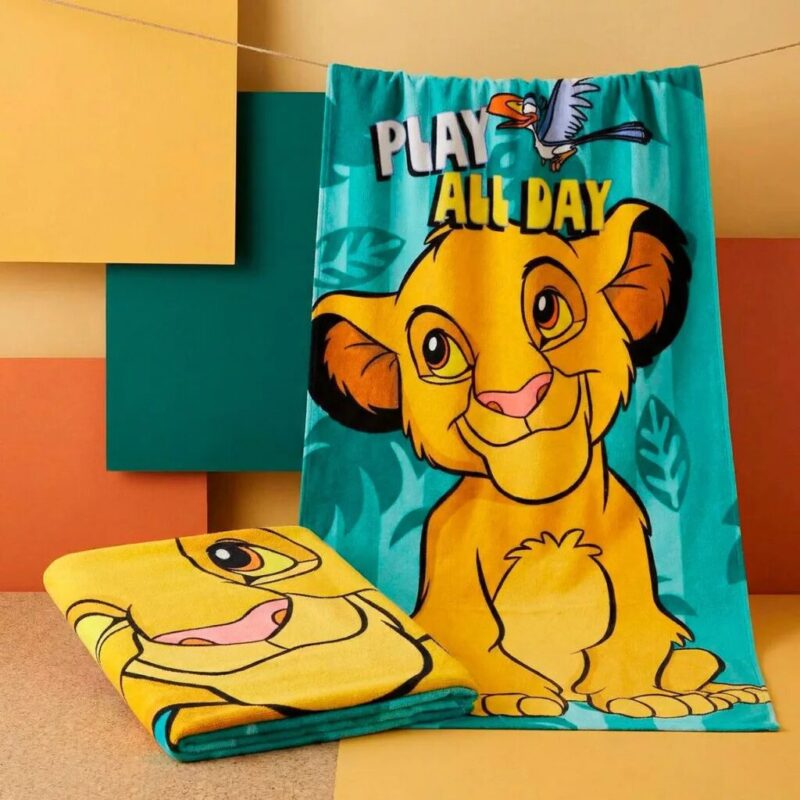 Strandlaken All Day Dr sneldrogend 70 x 140 cm 70 x 140 cm van Disney The Lion King, Groen