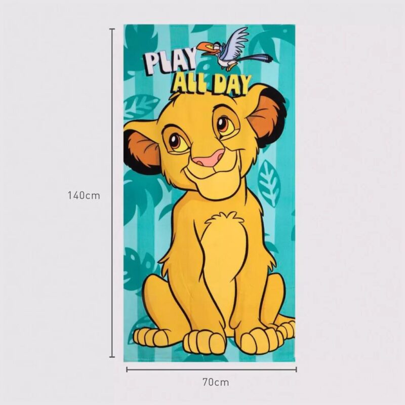 Polyester strandhanddoek All Day Dr sneldrogend 70 x 140 cm van Disney The Lion King in 70 x 140 cm