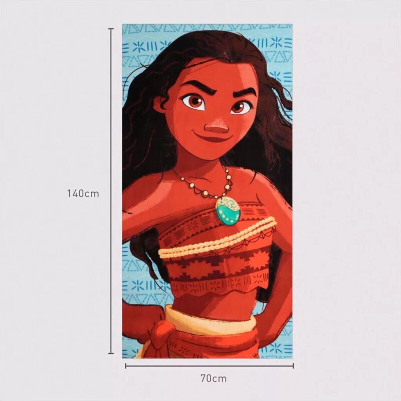 Polyester strandhanddoek Cool sneldrogend 70 x 140 cm – polye van Disney Vaiana in 70 x 140 cm