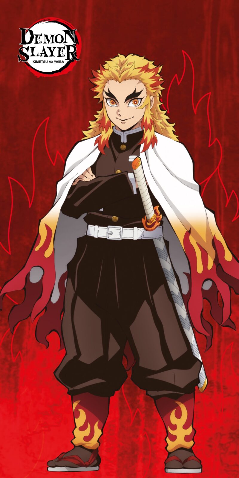 Demon Slayer strandlaken Rengoku 70 x 140 cm - 70 x 140 cm - 100% katoen