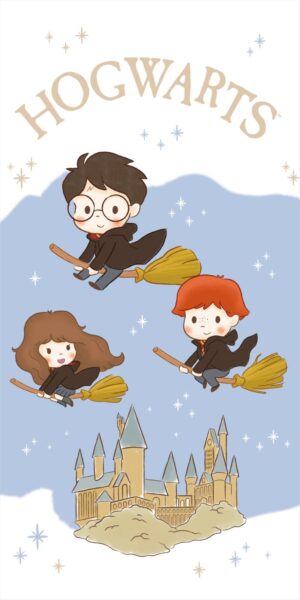 Harry Potter strandlaken Hogwarts Trio 70 x 140 cm - 70 x 140 cm - 100% katoen