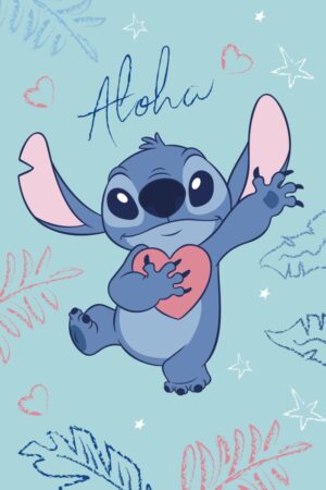 Lilo en Stitch fleece deken Aloha 100 x 150 cm - 100 x 150 cm - 100% polyester fleece