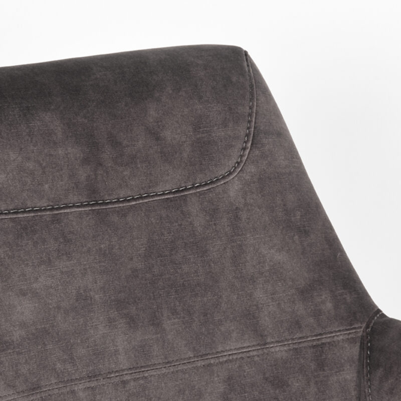 Antraciet relaxstoel van Label51 - Velours