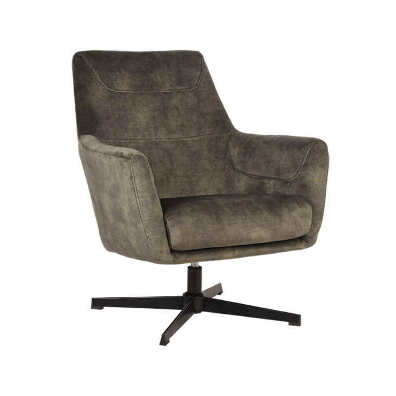 LABEL51 Fauteuil Toby - Hunter - Velours - One Size Toby