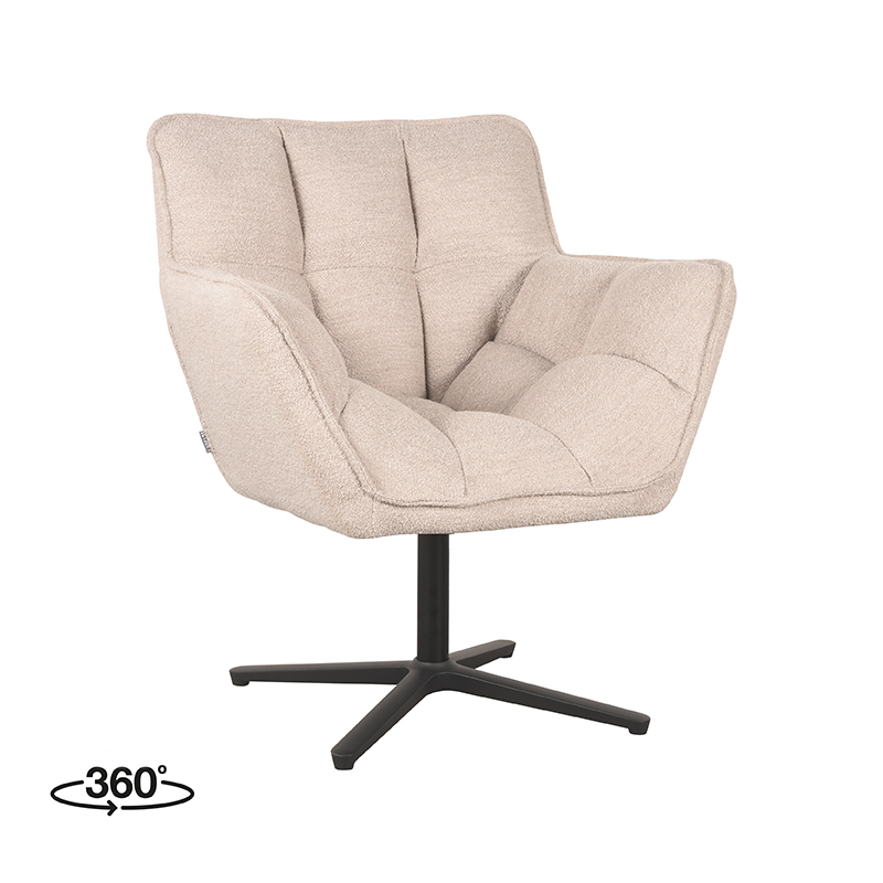 LABEL51 Fauteuil Ian - Naturel - Boucle - One Size