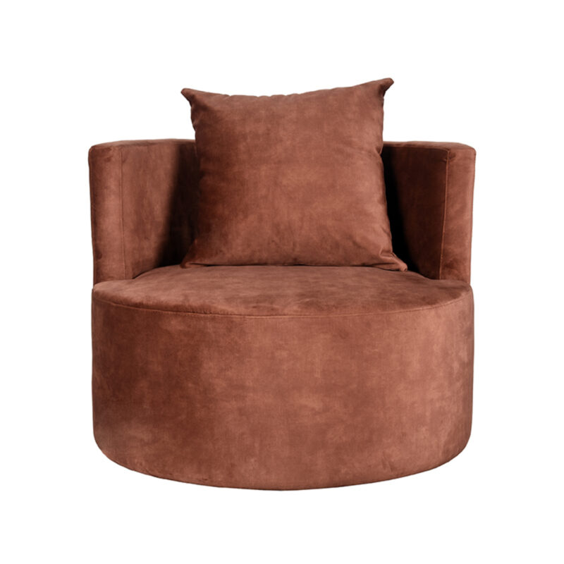 LABEL51 Fauteuil Evy - Rust - Velours - One Size Evy