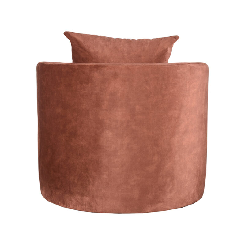 LABEL51 Fauteuil Evy - Rust - Velours - One Size Velours