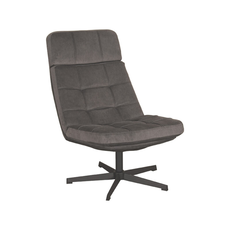 LABEL51 Fauteuil Alvar - Antraciet - Cosmo - Excl. Hocker Alvar