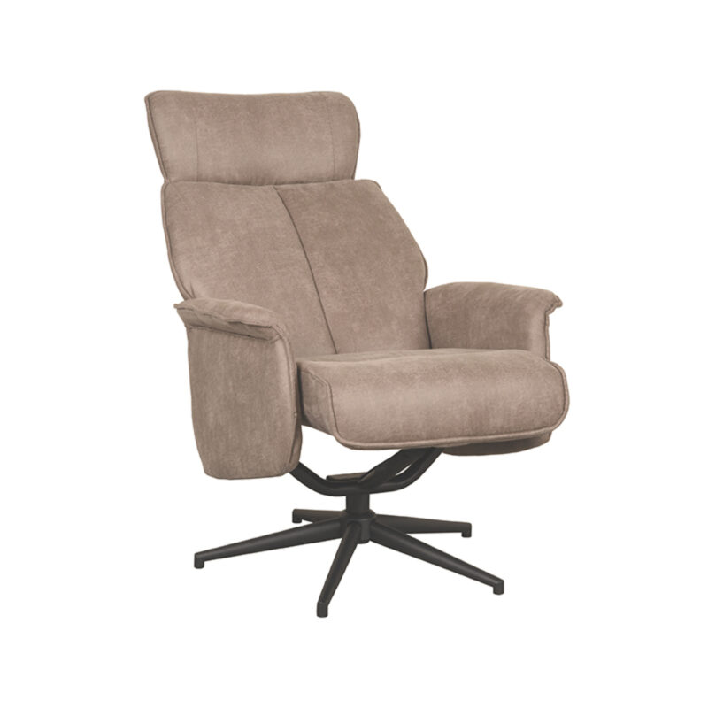 LABEL51 Fauteuil Verdal - Taupe - Micro Suede - Excl. Hocker Verdal