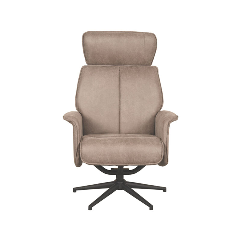 LABEL51 Fauteuil Verdal - Taupe - Micro Suede - Excl. Hocker Micro Suede